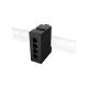 6. LANBERG Switch PoE-Extender 1x Eingang 3x Ausgang 100 MB schnelles Ethernet DIN-Schienenmontage 30 W