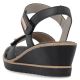 9. Goldene Keilsandalen aus Leder für Damen, Remonte R6266-90