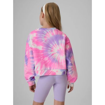 2. Lockerer Mädchen-Sweatshirt ohne Kapuze, Größe 4F 4FJRSS26TSWSF2935-90A