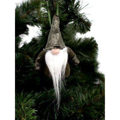 4. Dekorativer Weihnachtsmann-Anhänger mit Griffen, 11 cm, grün