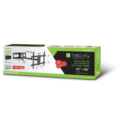 2. Wandhalterung für 42-80" LED/LCD-Fernseher, 70 kg, schwenkbar, lang