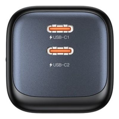 34. UNITEK 2x GAN 45W Ladegerät, 2x USB-C PD 3.0, QC, Schwarz