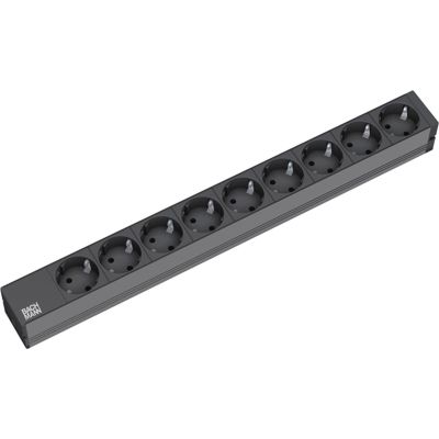 2. Bachmann 9x Schuko, 2m Verteiler 9 x Netzwerkdose Schwarz