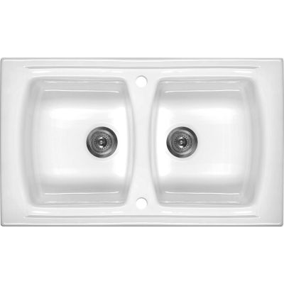 Keramikspüle, 2 Becken, ZCL_620N 5908212037836
