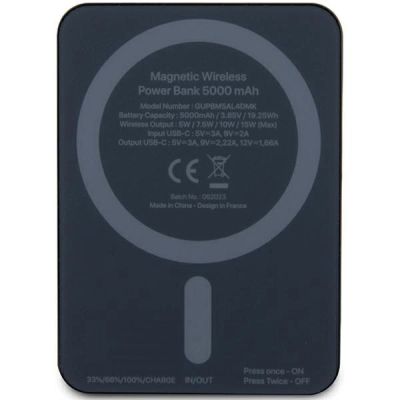 3. Karl Lagerfeld NFT Outline Ikonik MagSafe 5000 mAh Induktions-Powerbank – Schwarz