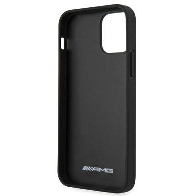 7. AMG Lederhülle mit Heißprägung für iPhone 12 Pro Max – Schwarz