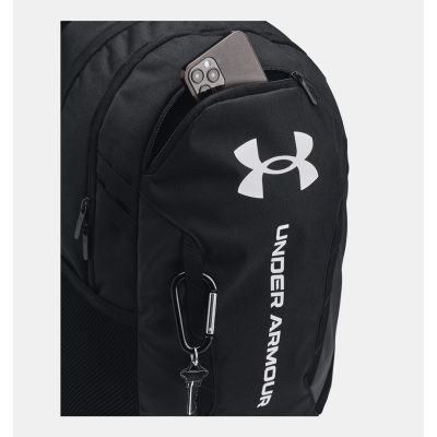 3. Under Armour UA Hustle 6.0 Rucksack, Wanderrucksack, Schwarz, Polyester