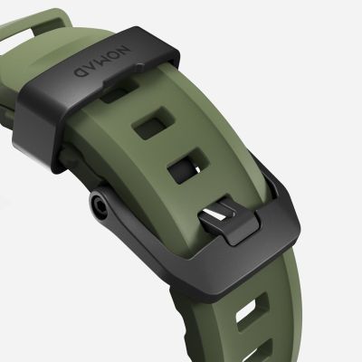 3. Nomad Rocky Point Armband, schwarzes Leder, Titan