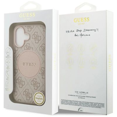 8. Guess 4G Circle Classic Logo MagSafe Case für iPhone 17 - Pink