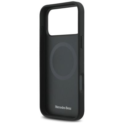 7. Mercedes Plain MagSafe Case aus glattem Leder für iPhone 17 Pro Max – Schwarz