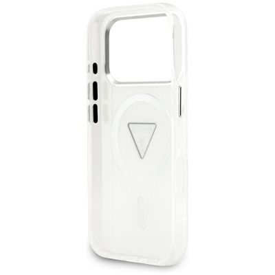 7. Guess IML Gradient Triangle Logo MagSafe Hülle für iPhone 17 Pro - Transparent