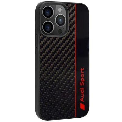 2. Audi Carbon Fiber Stripe iPhone 13 Pro Max 6,7" schwarz/schwarz Hardcase AUS-TPUPCIP13PM-R8/D1-BK