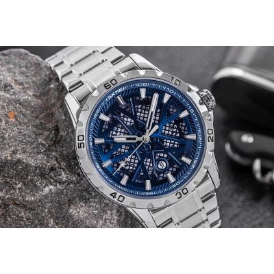 5. Herrenuhr Skmei 9337BU + Box