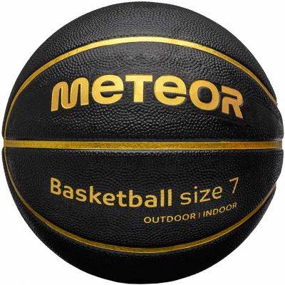 6. Meteor Cellular 7 Basketball Schwarz und Gold 16697