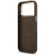 7. Guess 4G PU Dreieck-Logo & Standkamera Magsafe Hülle für iPhone 17 Pro Max - Braun