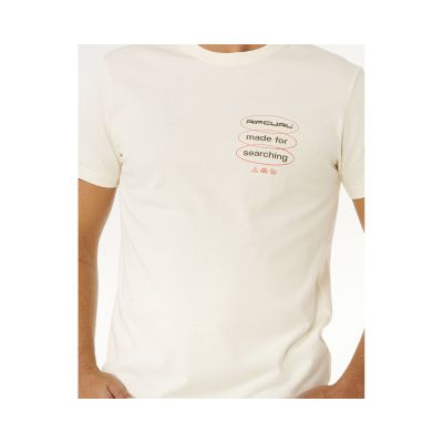 5. Herren RIP CURL Vaporcool Search 3 Stacks T-Shirt Weiß