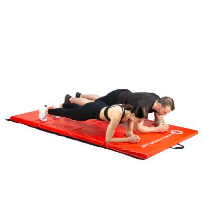 4. Faltbare Gymnastikmatratze rot 2400x1200x50mm HMS MGS01