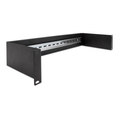 2. DeLOCK-Blende für 19"-DIN-Schiene, 2 HE, schwarz