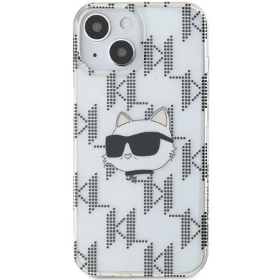 3. Karl Lagerfeld IML Choupette Head & Monogram Hülle für iPhone 15 / 14 / 13 – transparent