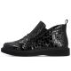 3. Damen-Ankle-Boots aus Lackleder, Krokodilmuster, schwarz, Rieker 71150-00