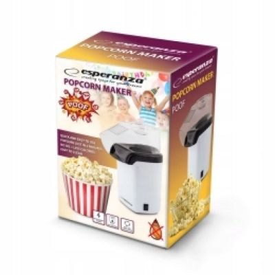 4. Esperanza Poof EKP005W Popcornmaschine (1200W; weiß)