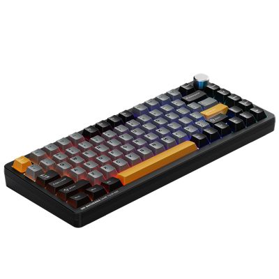 3. Machenike K600-B82W Kabellose mechanische Gaming-Tastatur mit Hintergrundbeleuchtung, GR Silver Switches - Schwarz