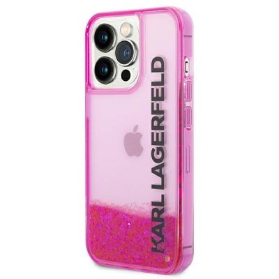 2. Karl Lagerfeld KLHCP14XLCKVF iPhone 14 Pro Max 6.7" pink / pink Hardcase Liquid Glitter Elong
