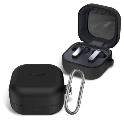 2. Tech-Protect Silikon-Schutzhülle mit Haken für Samsung Galaxy Buds 4 / 4 Pro – Schwarz