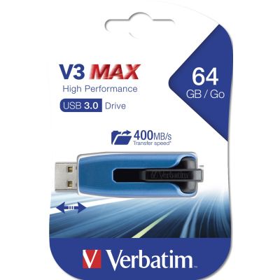 5. Verbatim Store 'n' Go V3 Max USB-Stick 64 GB USB Typ-A 3.2 Gen 1 (3.1 Gen 1) Blau