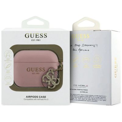 4. Guess Silikon-4G-Charm-Hülle für AirPods Pro 3, Pink