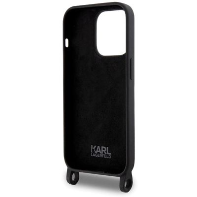 6. Karl Lagerfeld KLHCP15XSCBSKNK iPhone 15 Pro Max 6,7" Hardcase schwarz/schwarz Crossbody Silikon Ikonik