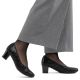 7. Schwarze Damen-Pumps aus Leder mit niedrigem Absatz, Rieker 44650-05