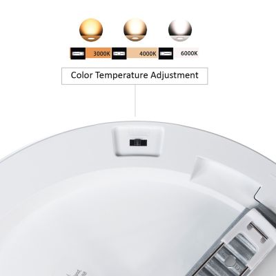 3. LED-Deckenpanel 7-in-1, Einbau- und Aufputzmontage, ultraflach, 30 W, 3 Farben (Weiß, Nordweiß, Uhrzeigersinn), LED4U LD142, Mikrowellen-Einbaunetzteil