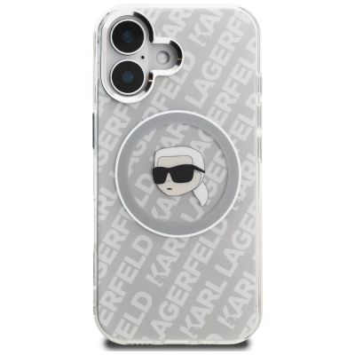 3. Karl Lagerfeld IML Karl Head Logo MagSafe Hülle für iPhone 16 - Grau