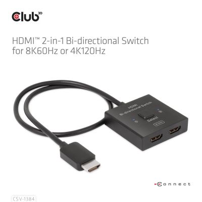 7. CLUB3D CSV-1384 KVM-Switch Schwarz