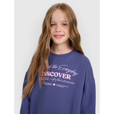 7. Oversized Sweatshirt ohne Kapuze für Mädchen 4F 4FJRAW25TSWSF2428-33S