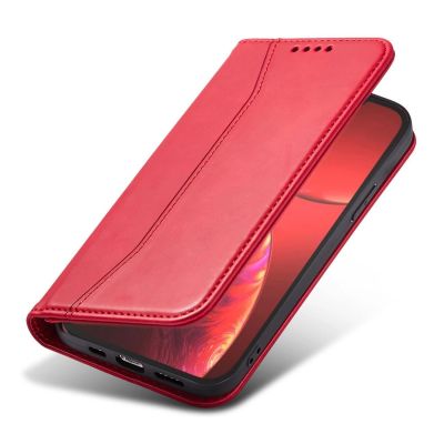 8. Magnet Fancy Case Hülle für iPhone 14 Plus Flip Cover Wallet Ständer rot