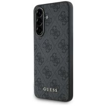 Guess 4G Metal Gold Logo Case für Samsung Galaxy A56 - Schwarz