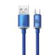 2. Baseus Crystal Shine Series Kabel USB-Kabel für schnelles Aufladen und Datenübertragung USB Typ A - USB Typ C 100 W 1,2 m blau (CAJY000403)