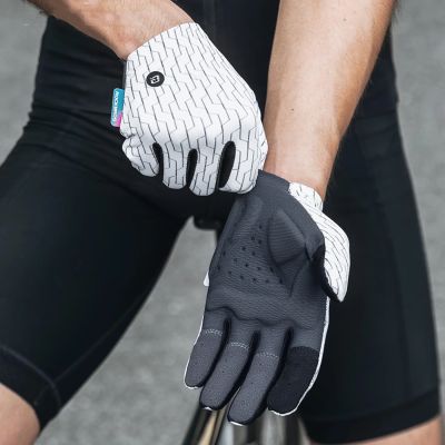 5. Rockbros Sporthandschuhe Frühling-Sommer Größe L - Weiß und Schwarz
