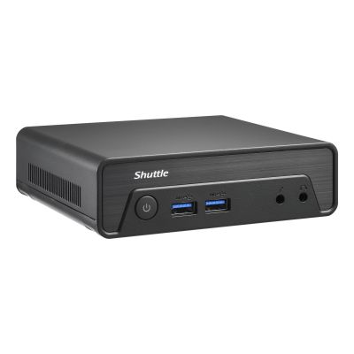 4. Shuttle Nano PC NE10N, Intel N 100, 1x HDMI, 1x DP, 6x USB, 1x LAN, lüfterlos, 24/7-Dauerbetrieb, inkl. VESA, 0,6 l PC, Mini-PC-Barebone, Intel SoC, DDR4-SDRAM, PCI Express, Serial ATA, 65 W