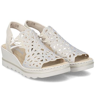 4. Beige Keilsandalen für Damen Rieker 67465-62