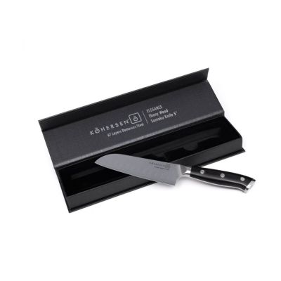 6. Kohersen Elegance Santoku-Messer aus Ebenholz, 12,7 cm