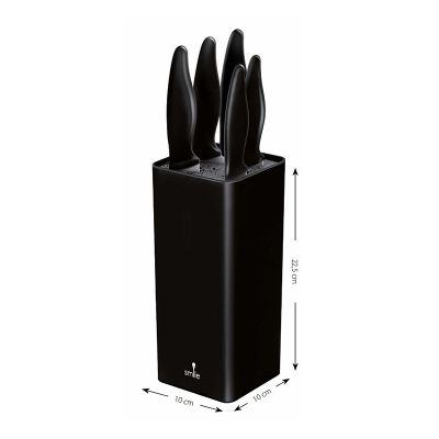 2. Messerblock-Set Smile SNS-6, 6-teilig, schwarz