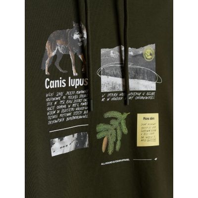 6. Herren-Kapuzenpullover, regulär, Größe 4F 4FRAW26TSWSM3162-43S