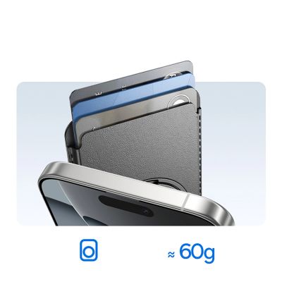 16. Baseus MagPro 3 Magnetgeldbörse mit Ständer, kompatibel mit MagSafe – Schwarz