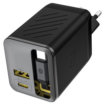 2. Dudao A67EU GaN 67W Wandladegerät mit integriertem, einziehbarem USB-C Power Delivery Quick Charge - Schwarz