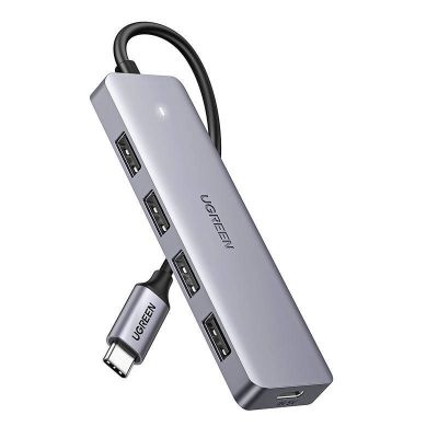 Ugreen Hub-Adapter 4in1 USB-C auf 4x USB 3.0+USB-C (Grau)