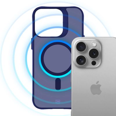 18. 3mk Smoke MagCase für iPhone 16 Pro - Blau-Transparent