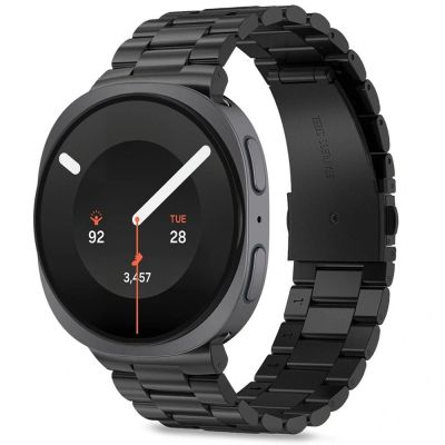 Tech-Protect Edelstahlarmband für Samsung Galaxy Watch 40/44/46 mm – Schwarz